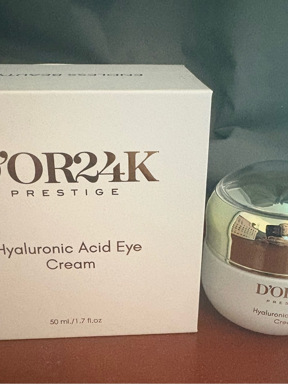 D'OR24K Prestige Hyaluronic Acid Eye Cream — White & Gold